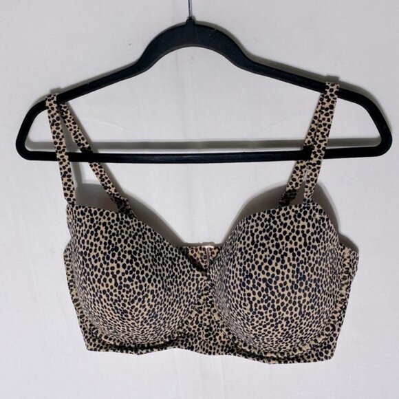 5/$25 Shade & Shore Leopard Print Bikini Bra Top 38DD - Picture 11 of 11